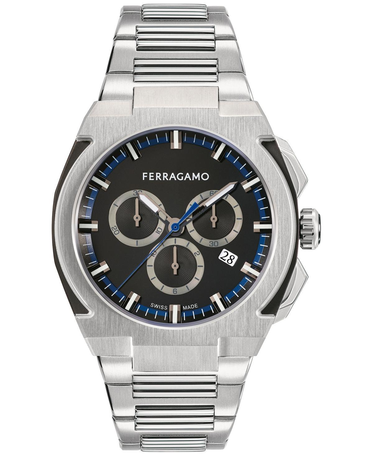 Salvatore Ferragamo Mens Ferragamo Supreme Chrono Stainless Steel Watch Product Image