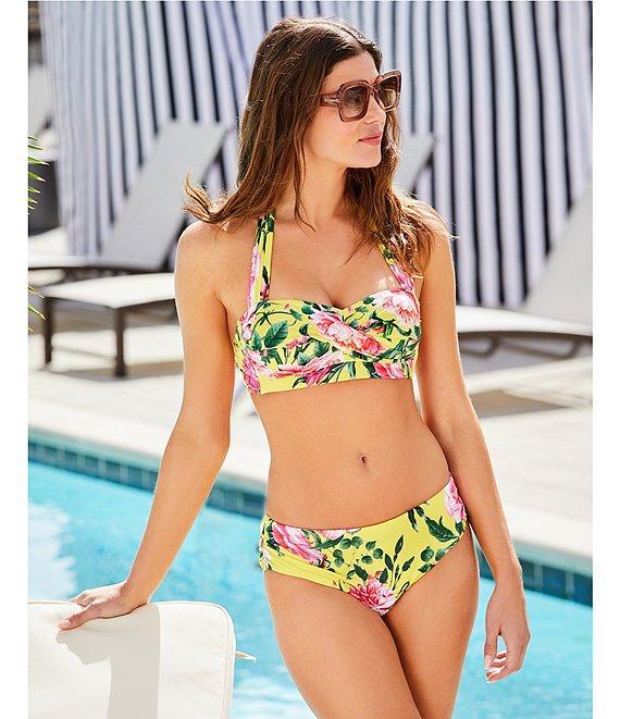 Gibson & Latimer Milan Garden Twisted Halter Swim Top Product Image