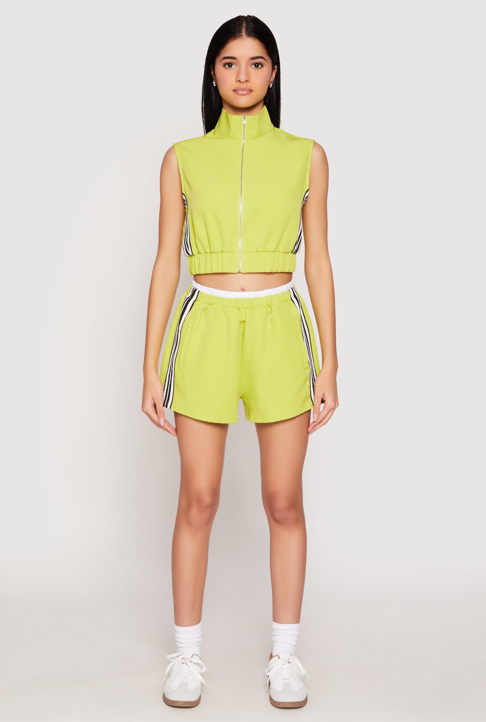 Womens Contrast Waistband Side Stripe Shorts Product Image