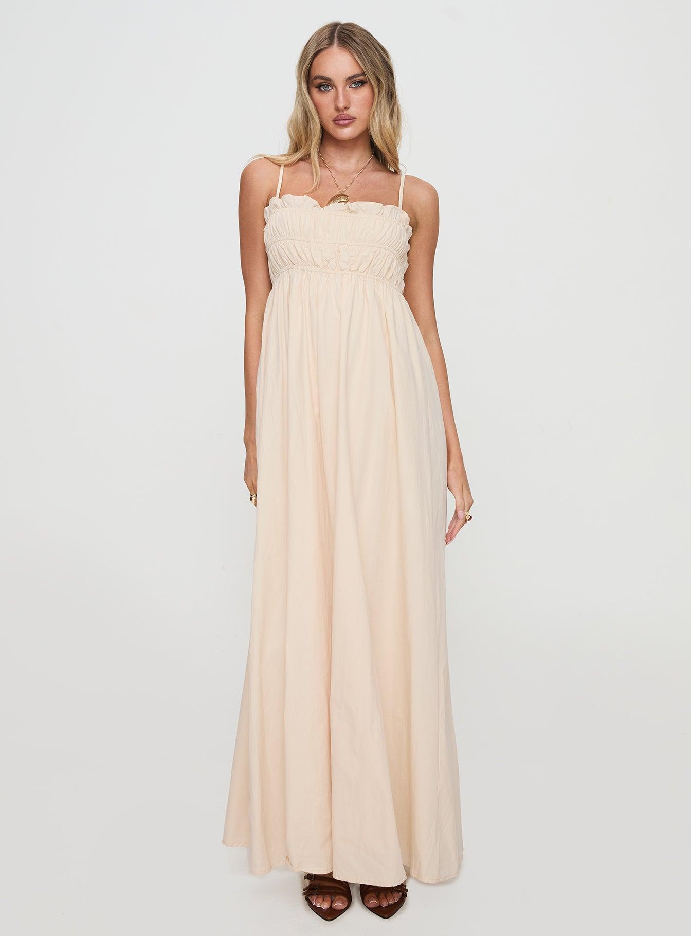 Love All Around Maxi Dress Cream Product Image