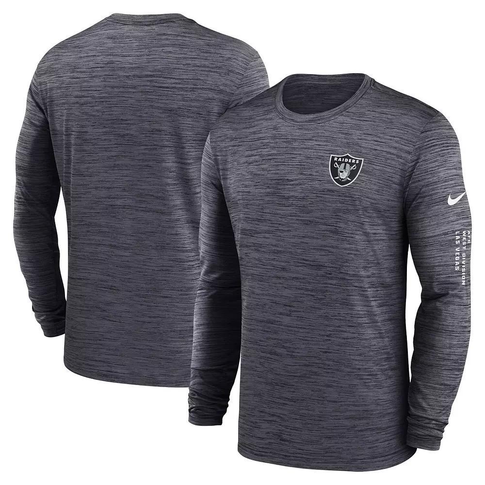 Men's Nike Black Las Vegas Raiders Velocity Long Sleeve T-Shirt,  Product Image