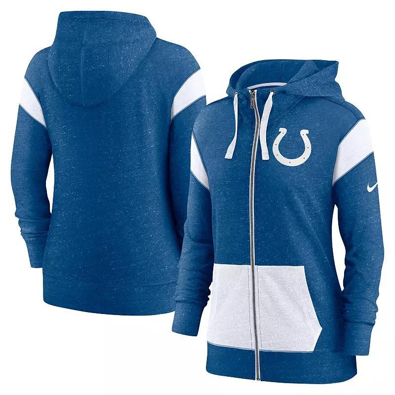 Womens Nike Royal/White Los Angeles Rams Monaco Lightweight Full-Zip Hoodie Product Image