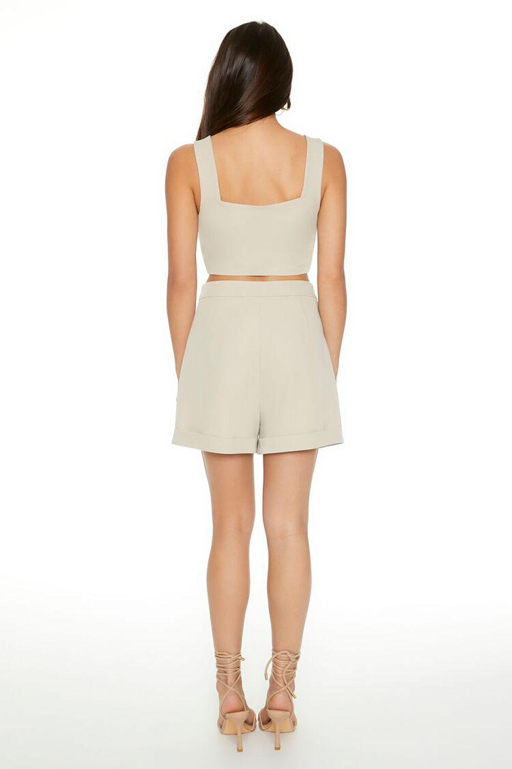 Button-Front Crop Top & Shorts Set | Forever 21 Product Image