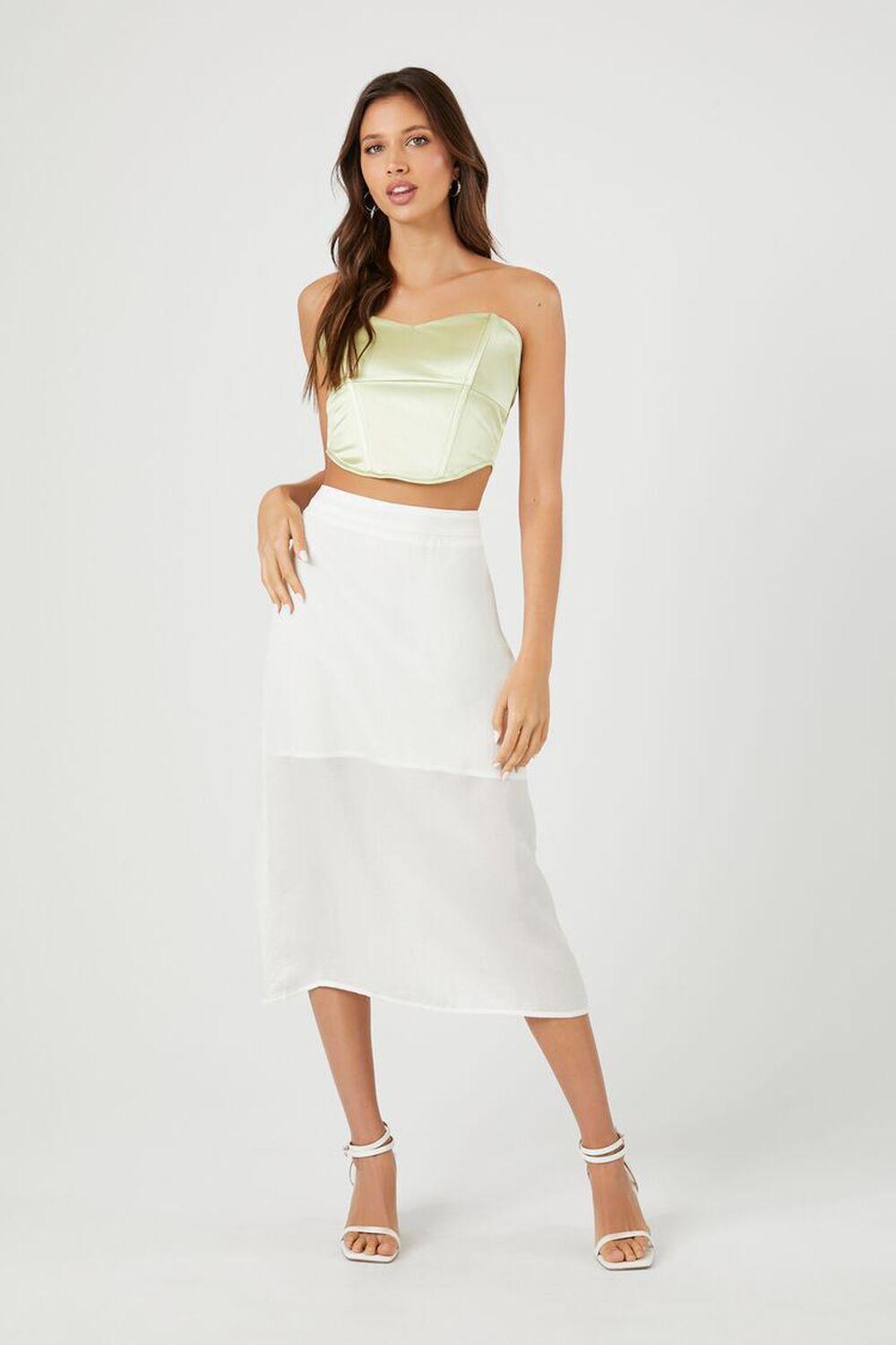 Metallic Cropped Tube Top | Forever 21 Product Image