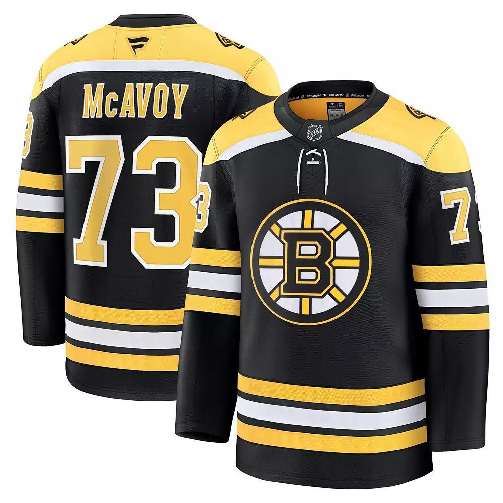 Men's Fanatics Charlie McAvoy Black Boston Bruins Home Premium Jersey, Size: 50 Product Image
