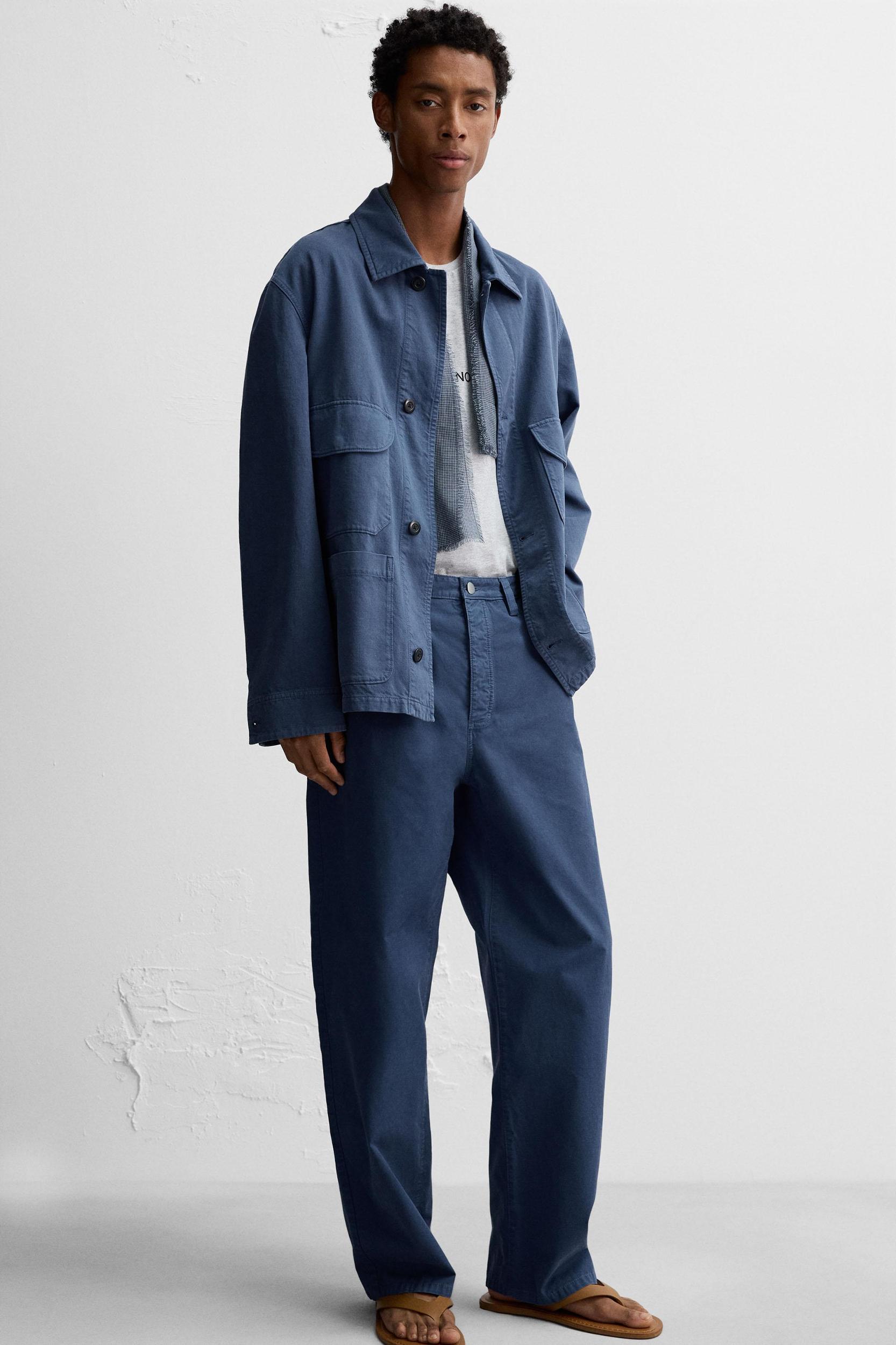 WASHED STRAIGHT FIT PANTS Product Image