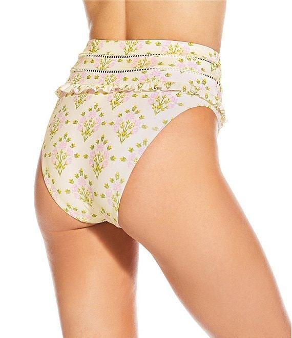 A Loves A Pretty Posey Ruffle High Waisted Swim Bottom Product Image