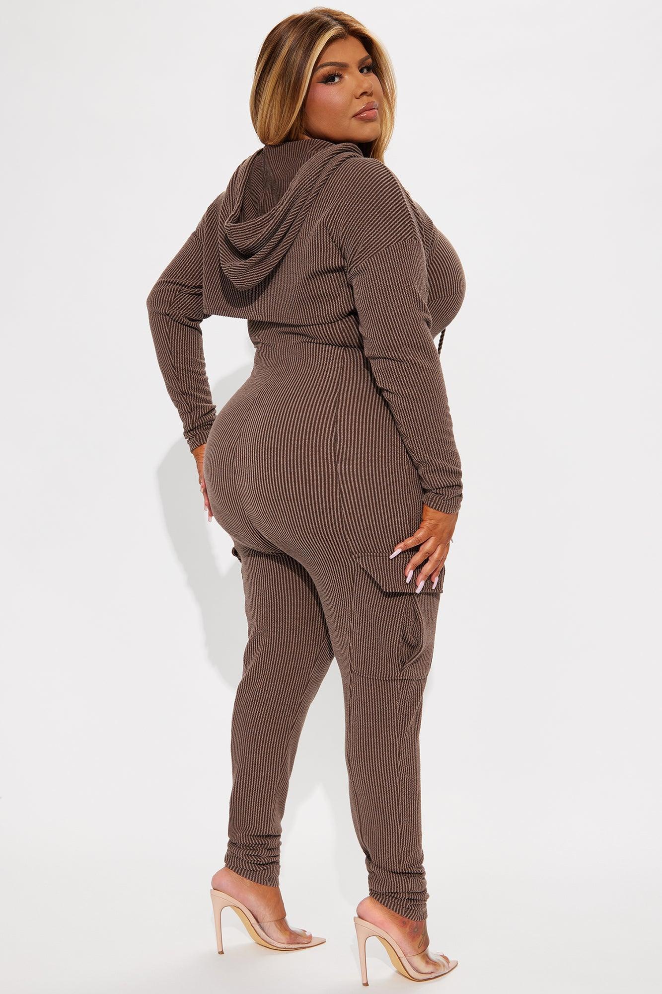 Everyday Grind Jumpsuit Set - Brown Product Image
