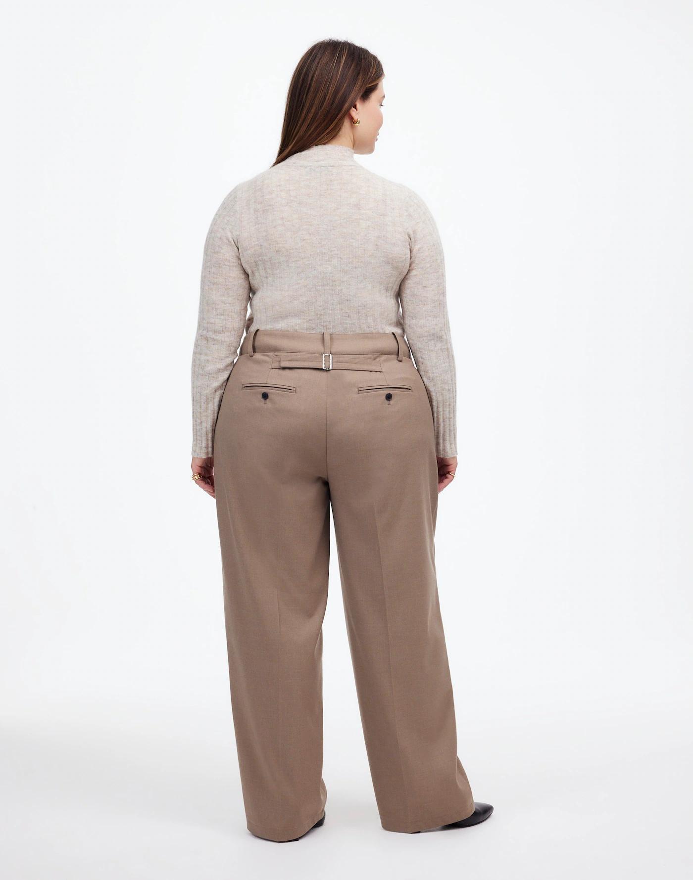The Plus Harlow Wide-Leg Trouser in Brushed Twill Product Image