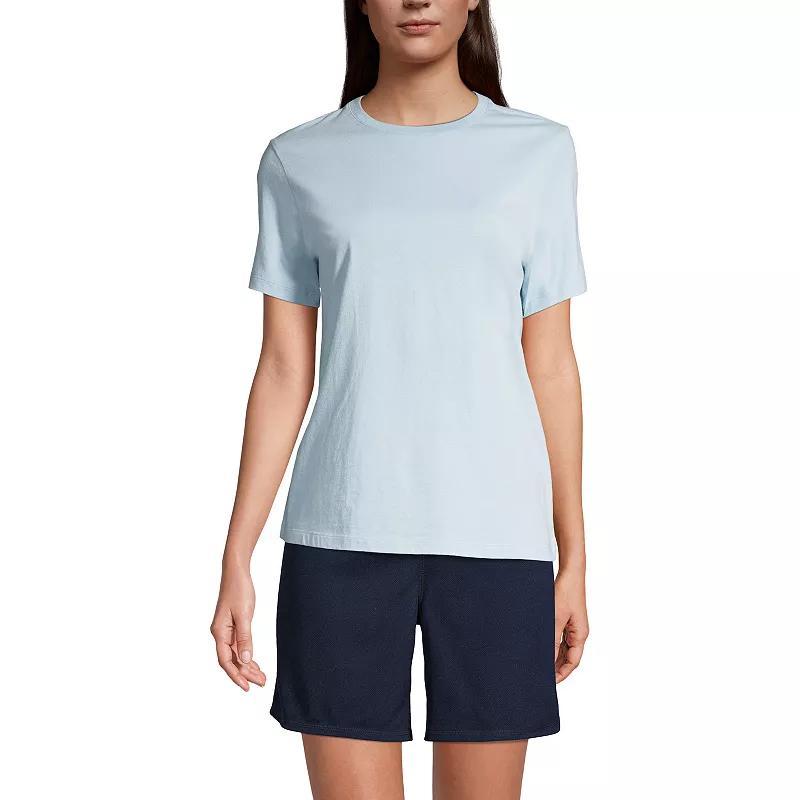 Women's Lands' End Short Sleeve Essential Tee, Size: XL, Classic Blue Product Image