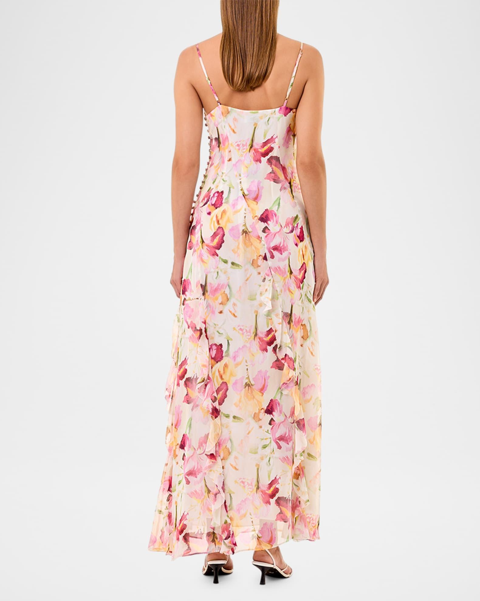 Kamila Floral-Print Ruffle Gown Product Image
