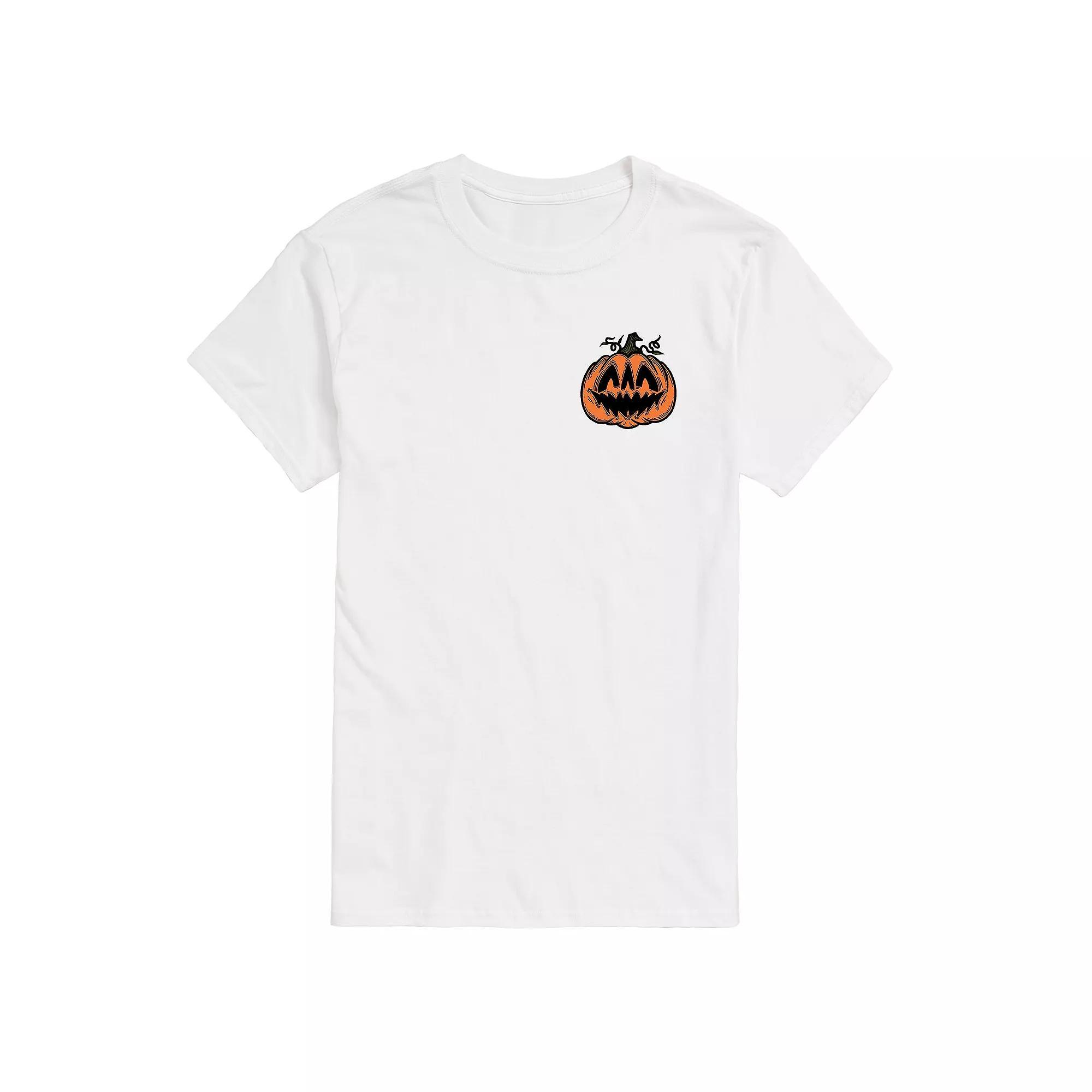 Men's Spooky JackOLantern Graphic Tee, Size: XXL, White Product Image