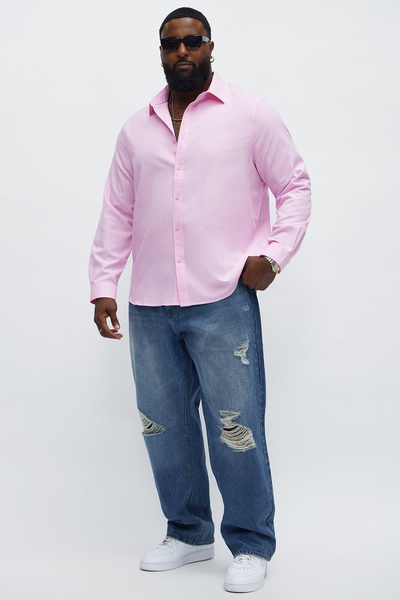 Oxford Long Sleeve Shirt - Pink Product Image