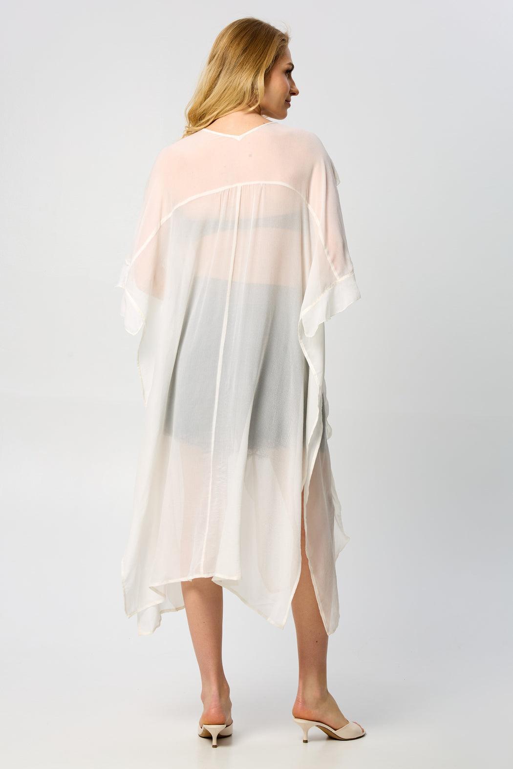 Ruffled Button Kaftan Cover Up Product Image