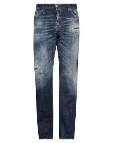 DSQUARED2 Man Jeans Blue Size 40 Cotton, Elastane, Cow Leather Product Image