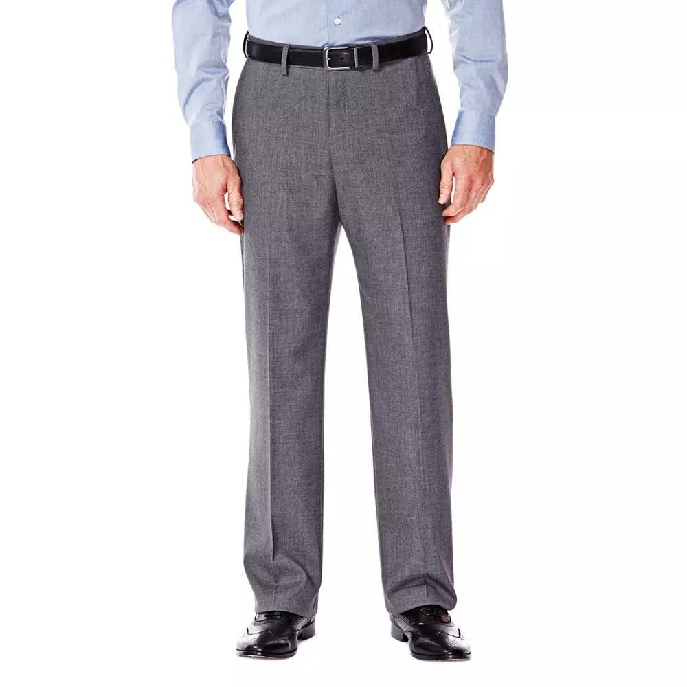 Men's J.M. Haggar® Premium Classic-Fit Flat-Front Stretch Suit Pants, Size: 42X30, Medium Gray Product Image