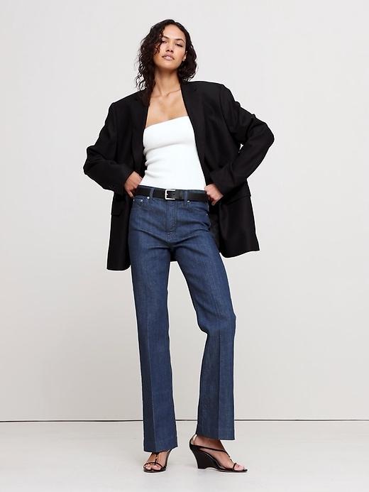 High-Rise Bootcut Ankle Jean Product Image