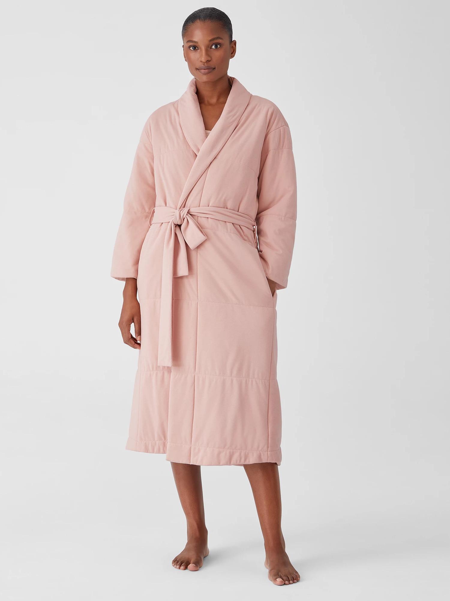 Organic Cotton Cozy Interlock Quilted Robe Product Image