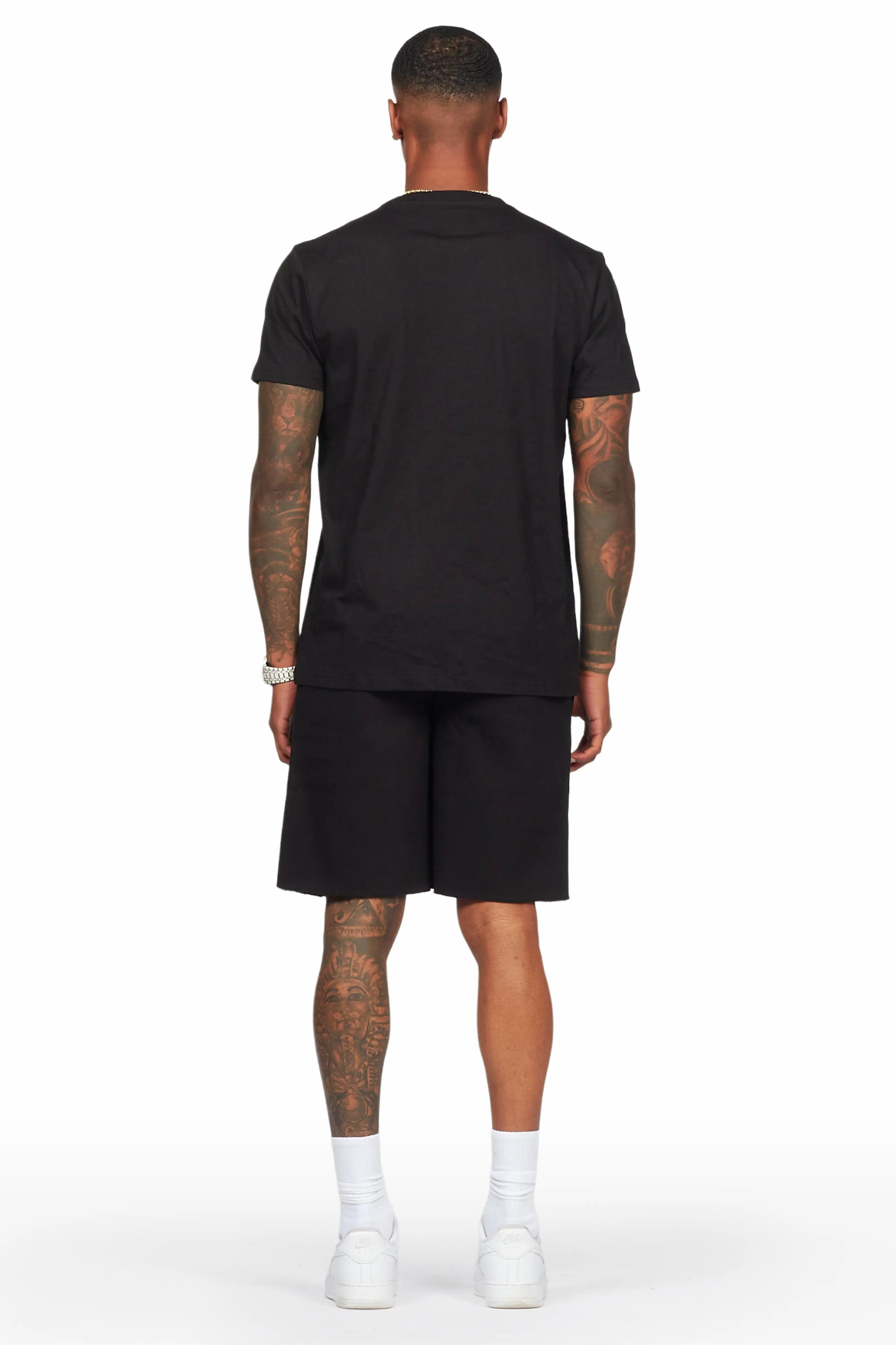 Wizzurd Black T-Shirt/Short Set Male Product Image