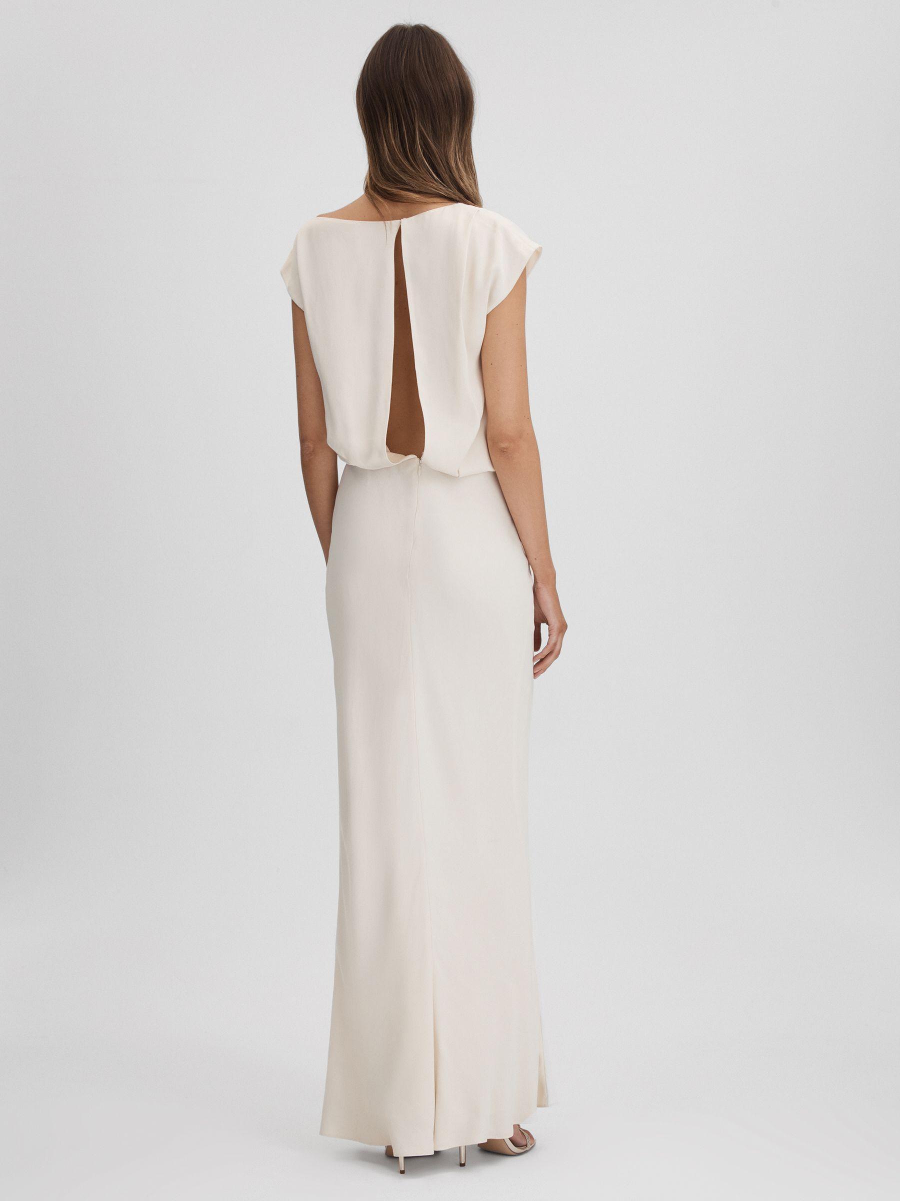 Draped Maxi Dress in Ivory Product Image