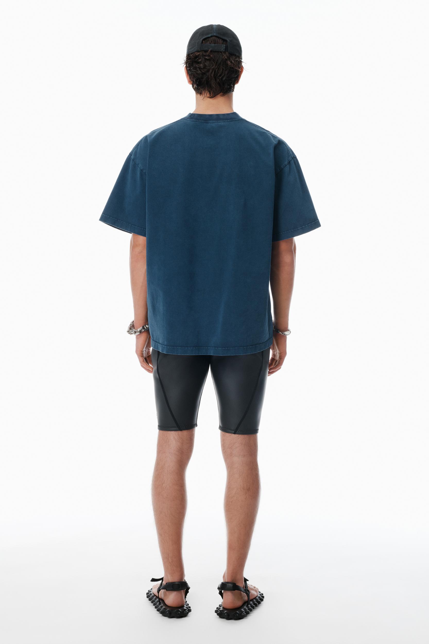 Navy Cotton Oversized Logo Tee Product Image