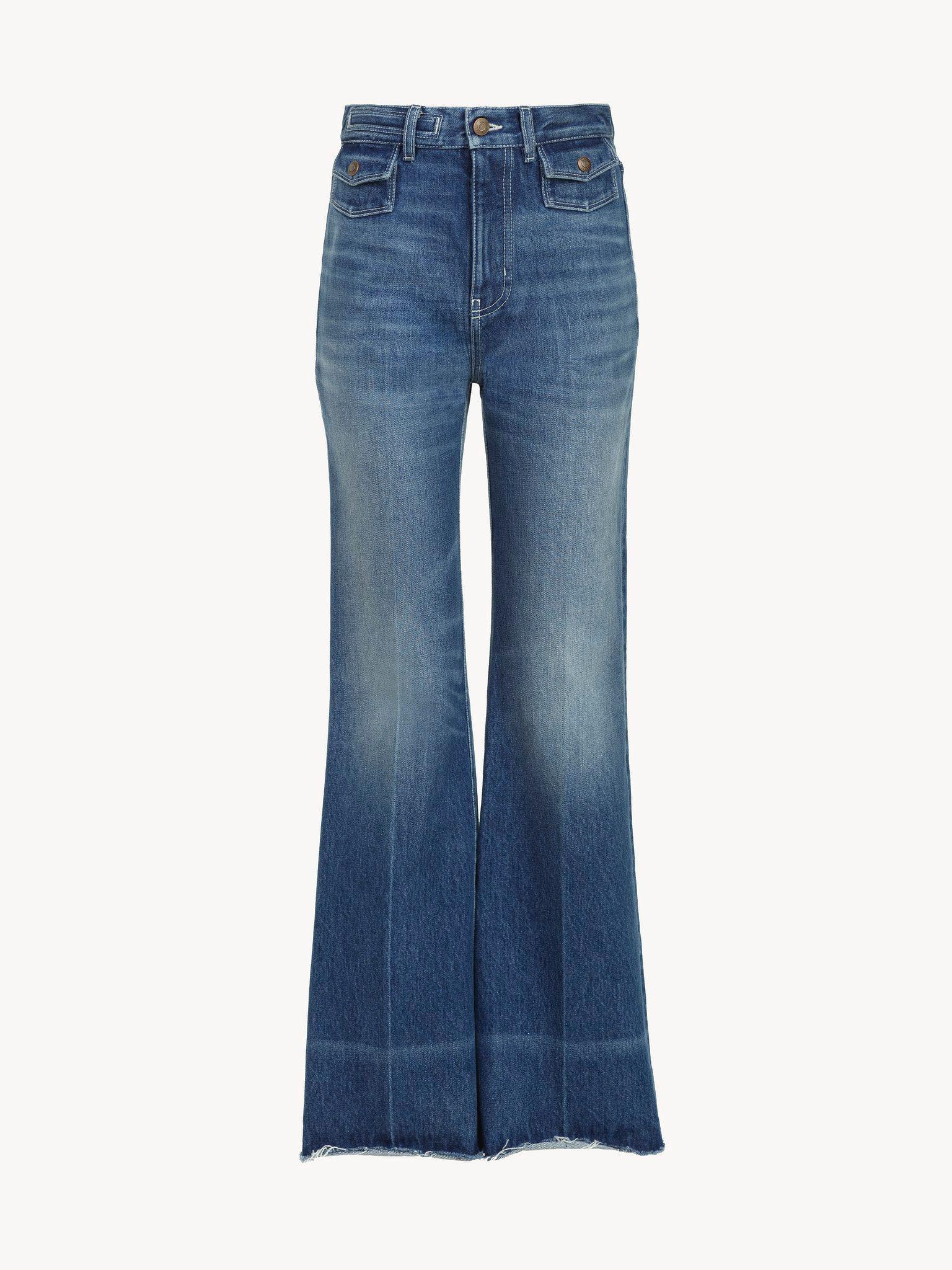 High-rise flare jeans in denim Product Image