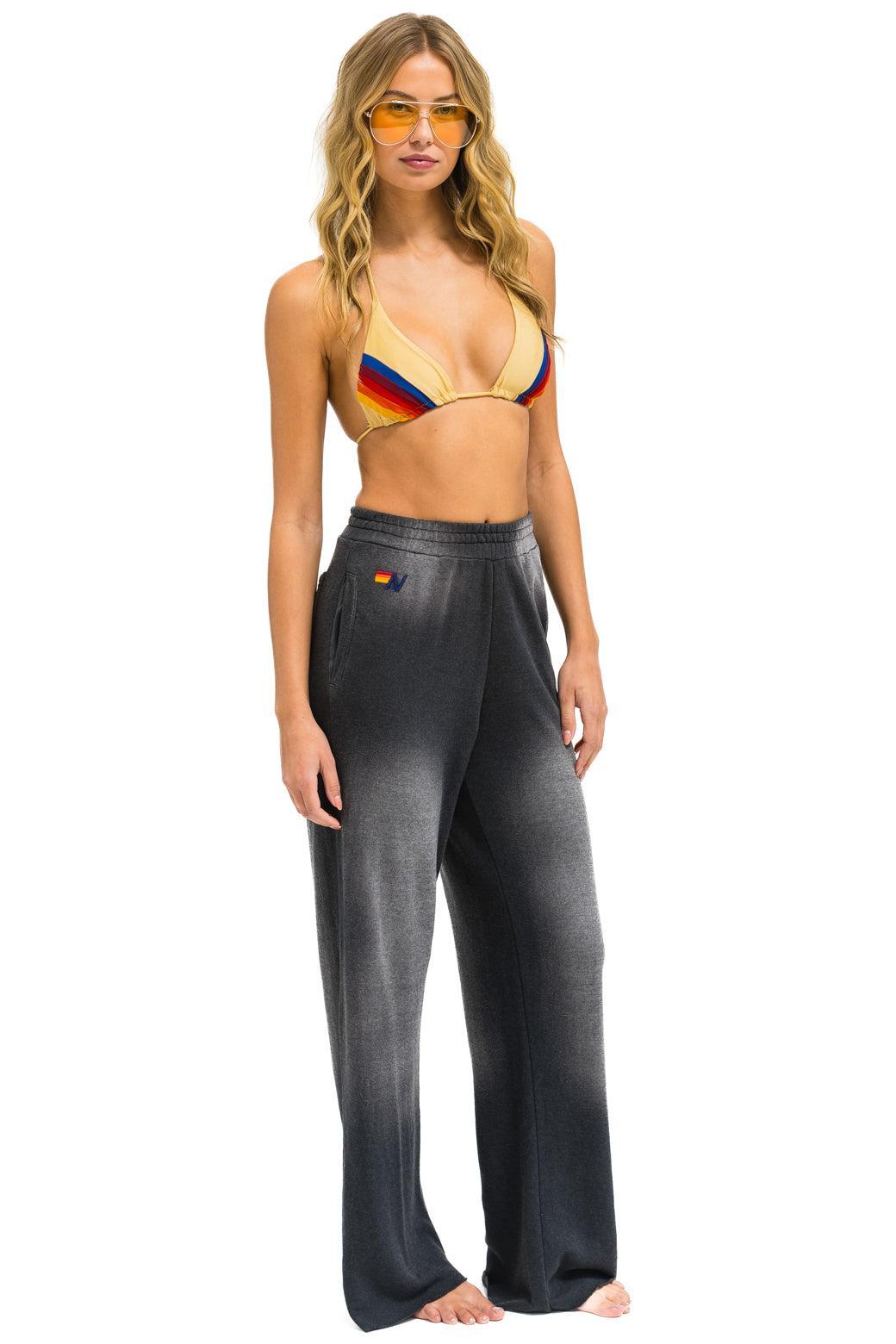 AN 3D WIDE LEG POCKET SWEATPANTS - FADED SMOKE Female Product Image