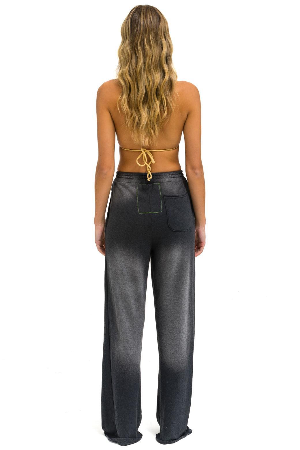 BOLT STITCH WIDE LEG POCKET SWEATPANTS - FADED SMOKE Female Product Image