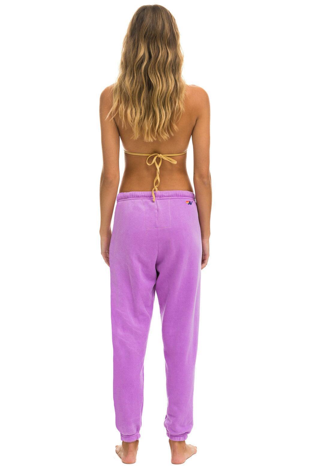 BOLT HEART SWEATPANTS - NEON PURPLE Female Product Image