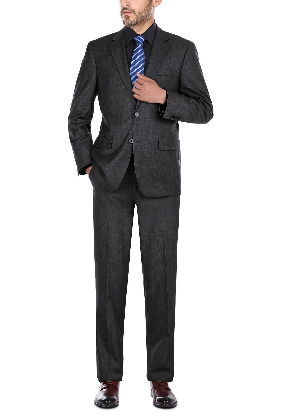 (Limited Sizes) Regular Fit Charcoal Gray 2 Piece Suit Product Image