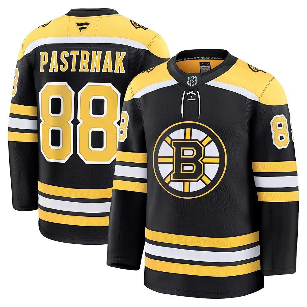 Men's Fanatics David Pastrnak Black Boston Bruins Home Premium Jersey, Size: 52 Product Image