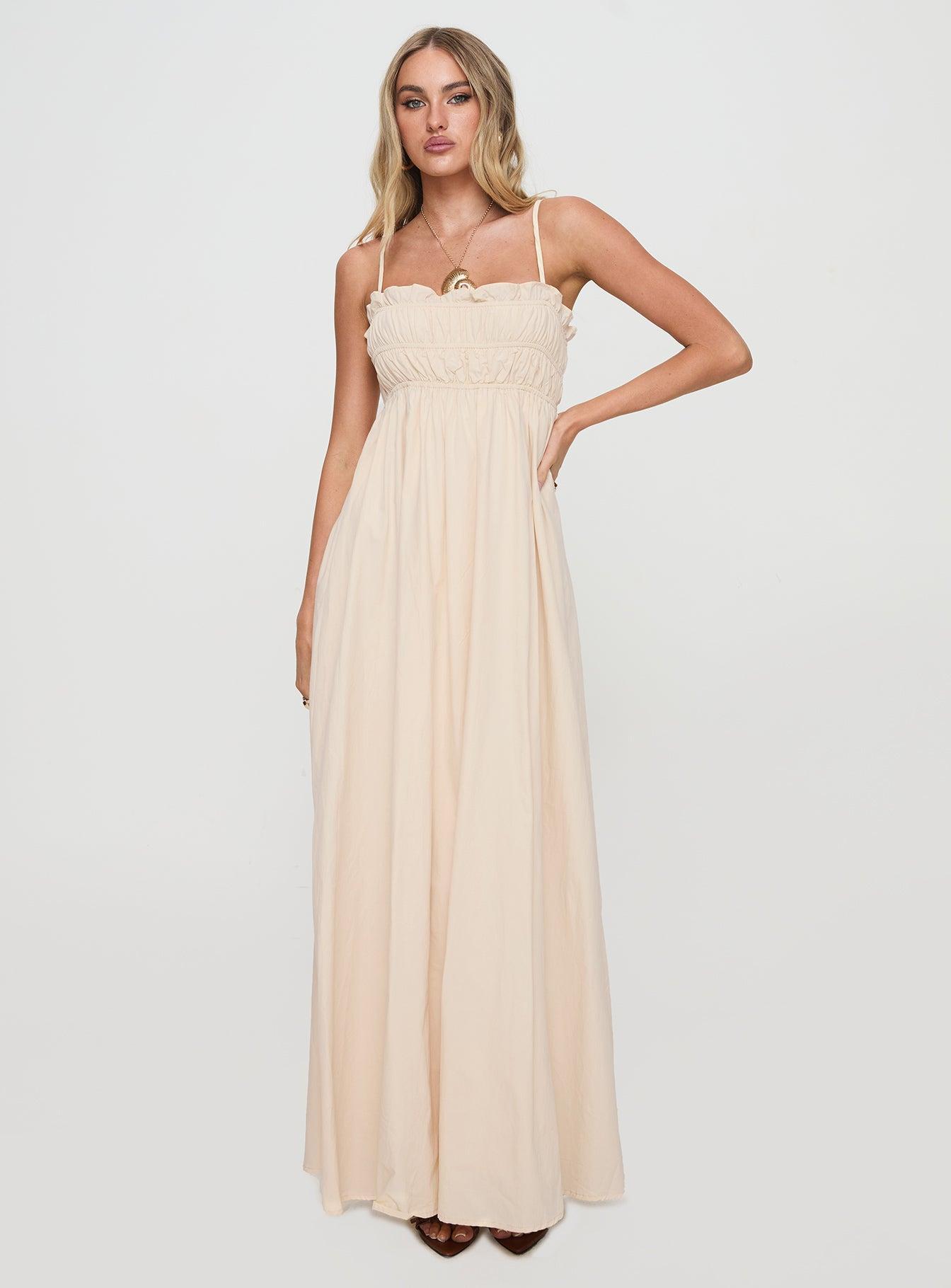 Love All Around Maxi Dress Cream Product Image