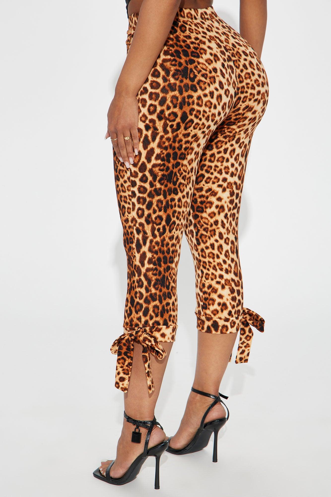 Well Behaved Leopard Capri Legging - Brown/combo Product Image