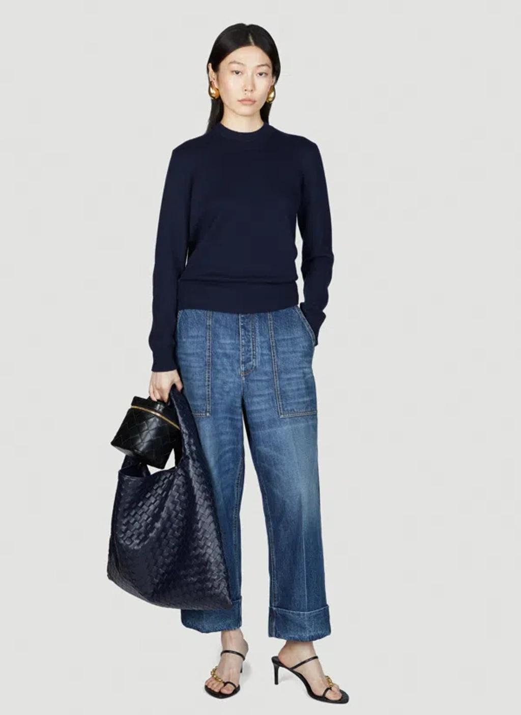 BOTTEGA VENETA Cashmere Sweater In Blue Product Image