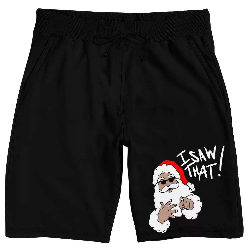 Men's Christmas Humor I Saw Pajama Shorts,  Product Image