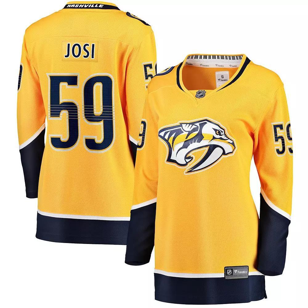 Women's Fanatics Roman Josi Gold Nashville Predators Home Breakaway Player Jersey, Size: XL, Pdt Gold Product Image