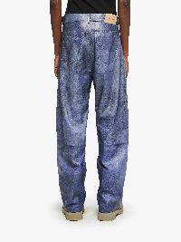 STRAIGHT LEG LEATHER TROUSERS in blue | JW Anderson US  Product Image