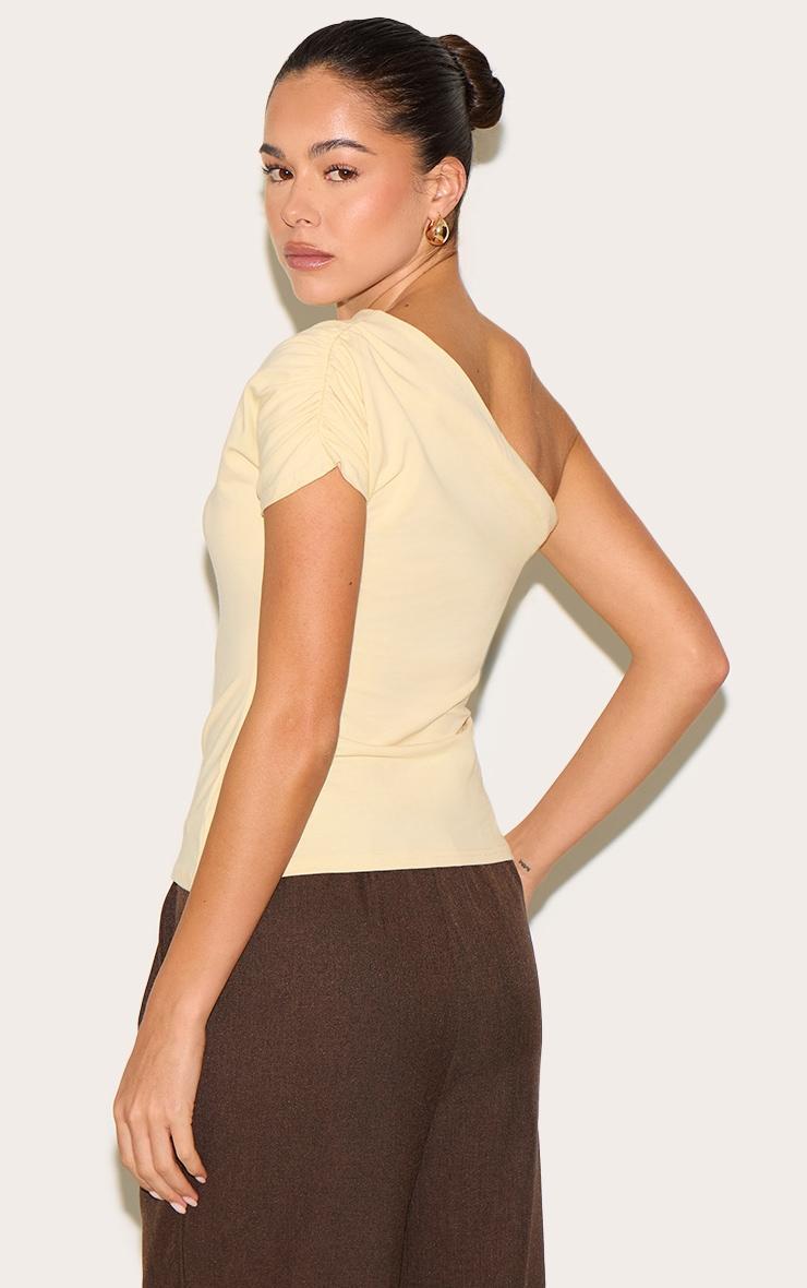 Butter Yellow  One Shoulder Asymmetric Top Product Image