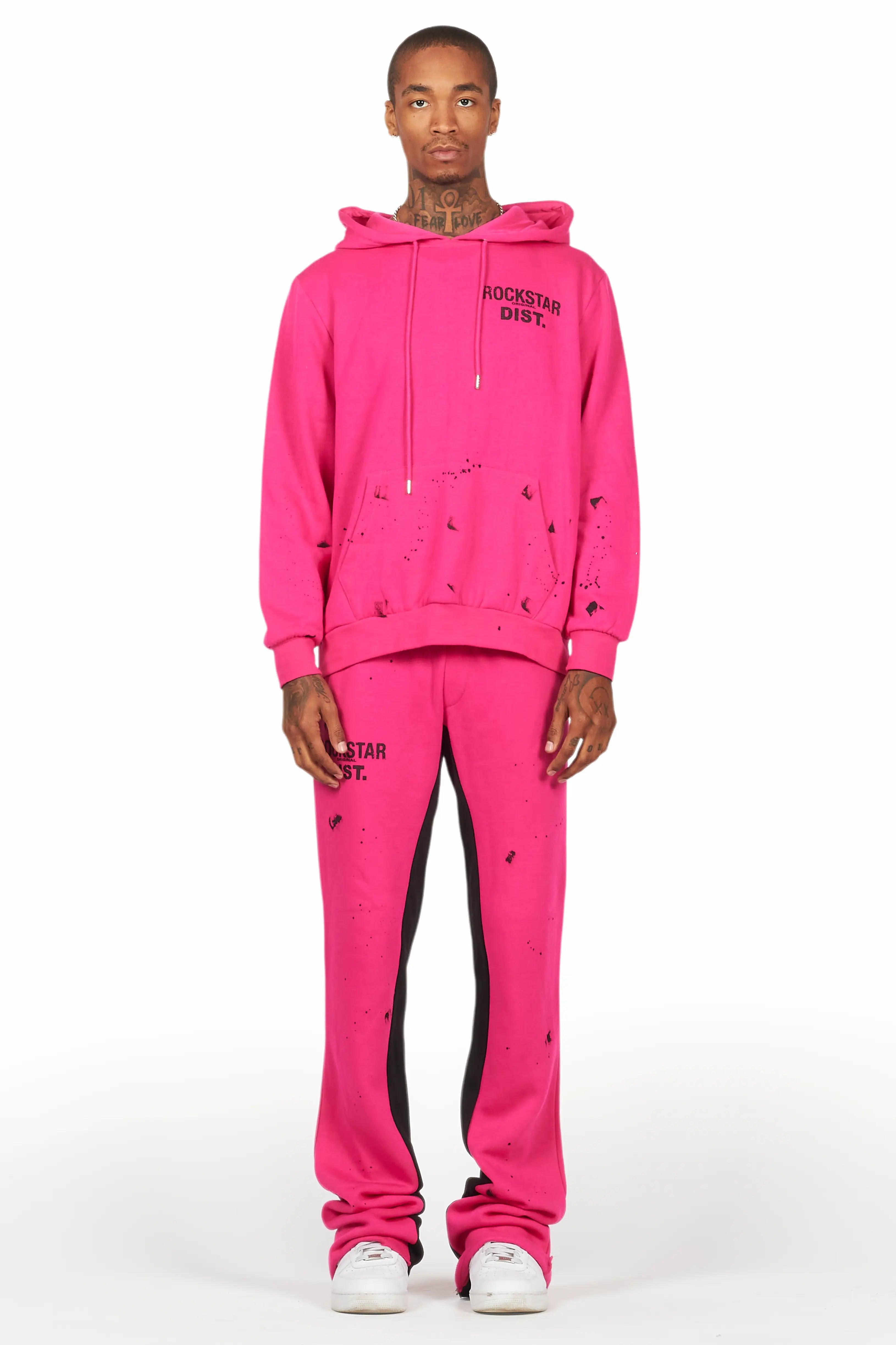 Raffer Fuchsia Hoodie Baggy Fit Pant Track Set Male Product Image