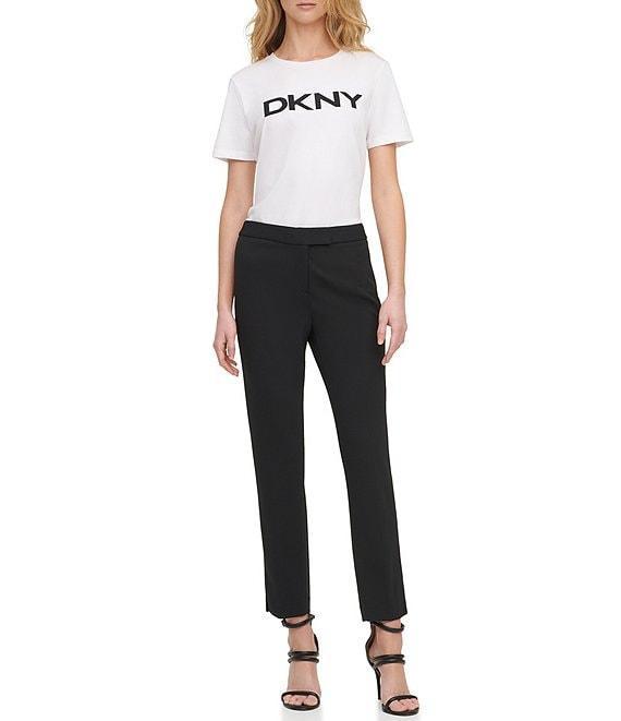 DKNY by Donna Karan Scuba Crepe Slim Leg Ankle Pants Product Image