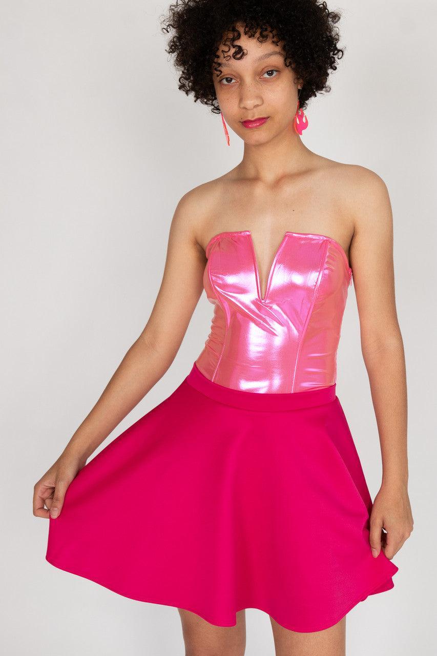 Strapless Pink Shimmer Bodysuit Product Image
