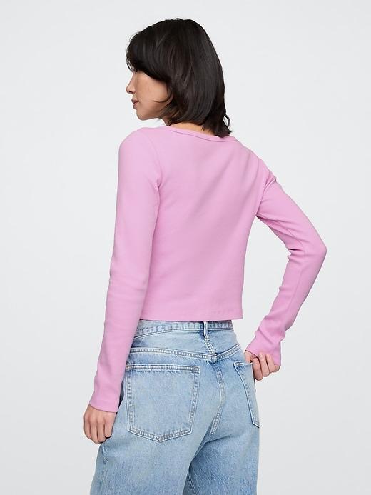 Heavyweight Rib Boatneck Crop T-Shirt Product Image