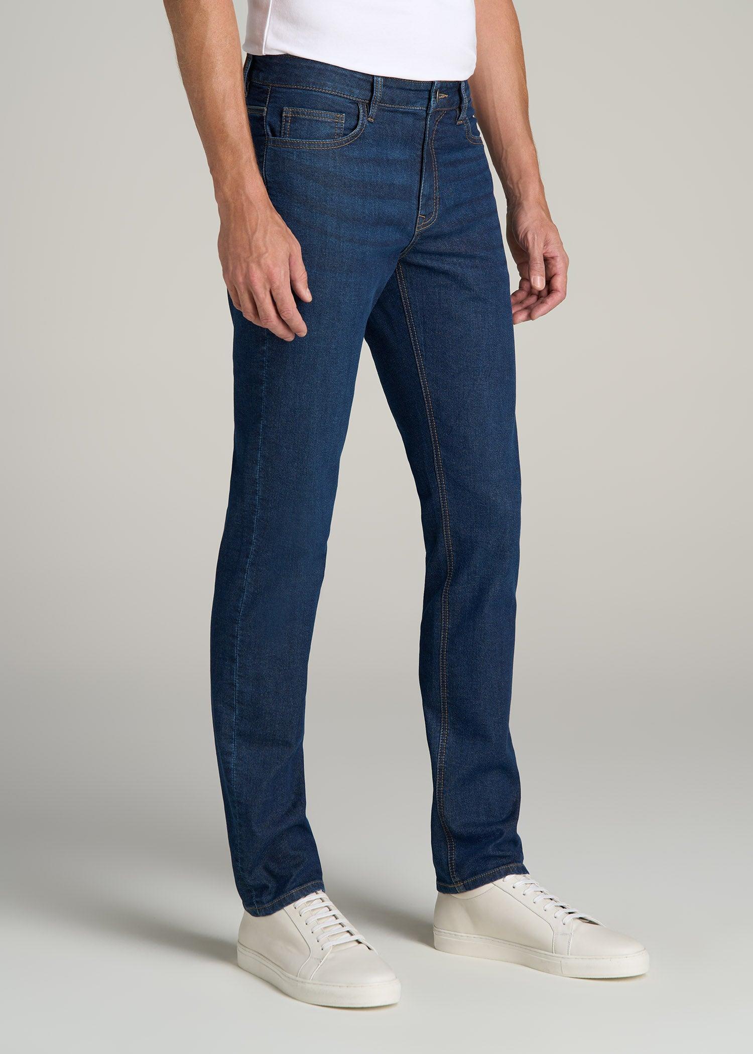 Dylan SLIM-FIT Fleeced Jeans for Tall Men in Colorado Blue Wash Product Image