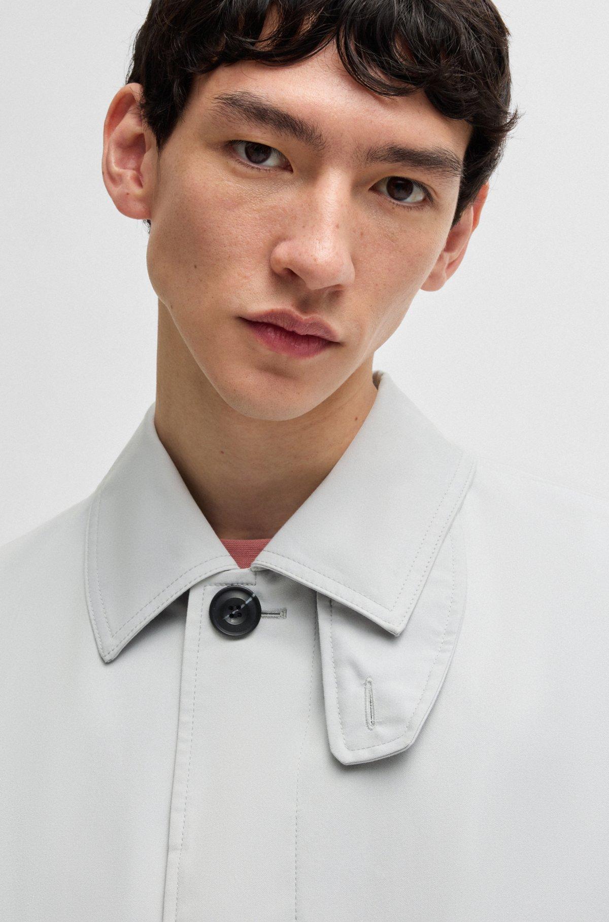 Regular-fit coat in water-repellent fabric Product Image