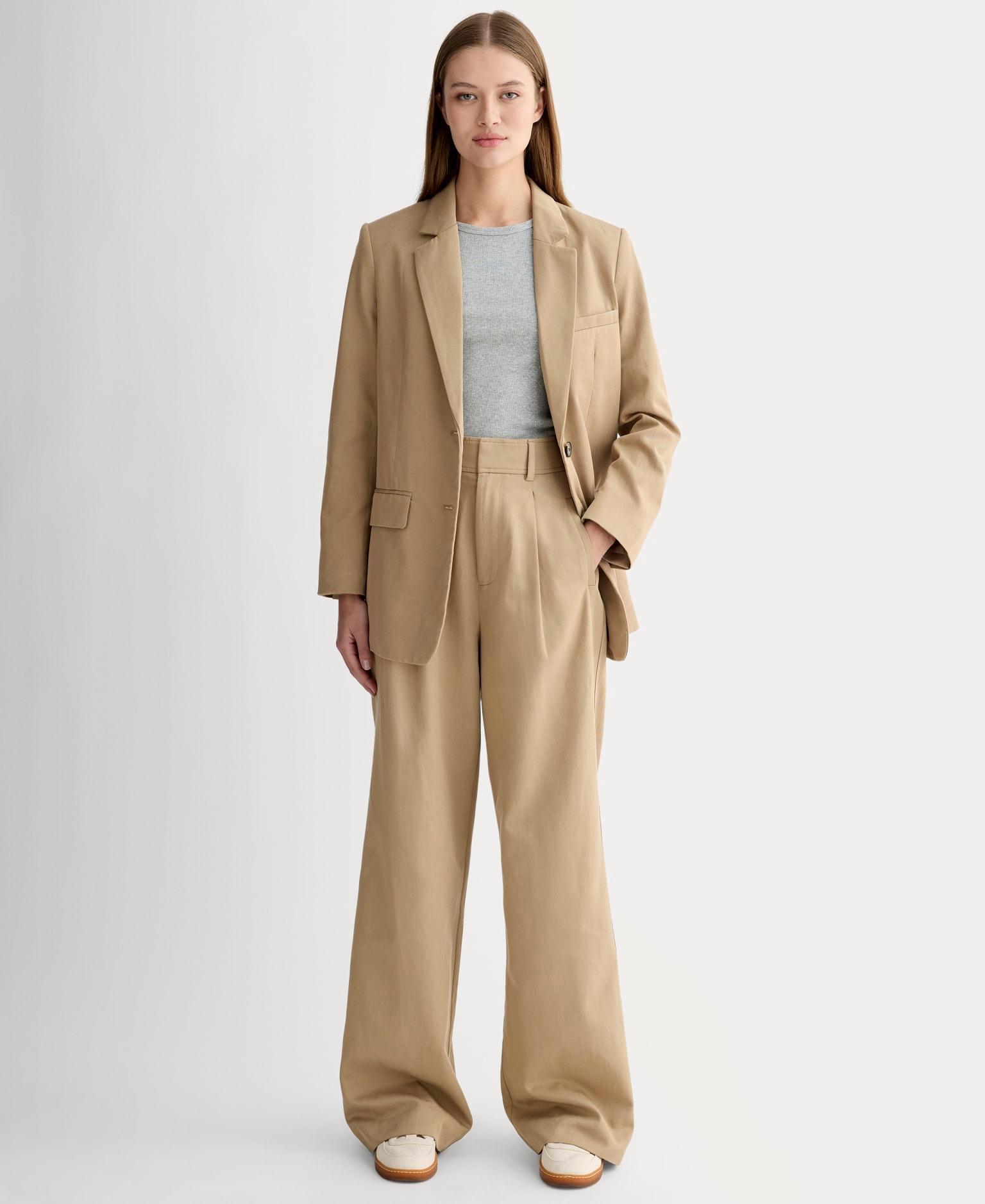 Womens Draper Pleated Pant in Buttersmooth by Everlane Size 0 Product Image