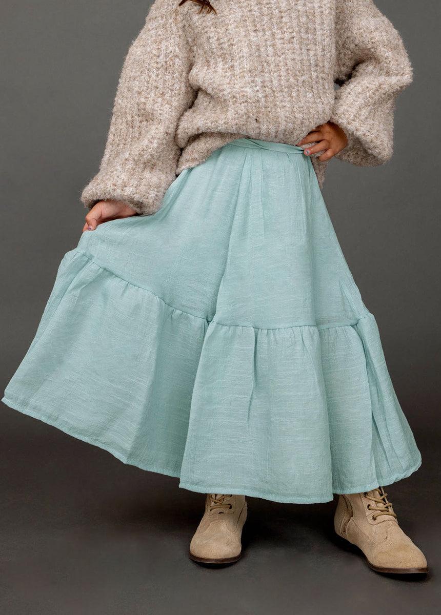 Annabel Skirt in Blue Smoke Girls Product Image