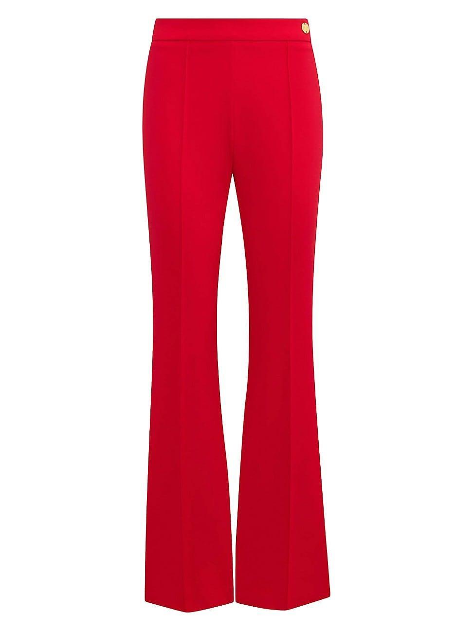 Womens Lola High Density Crepe Stretch Cropped Flare Trousers Product Image