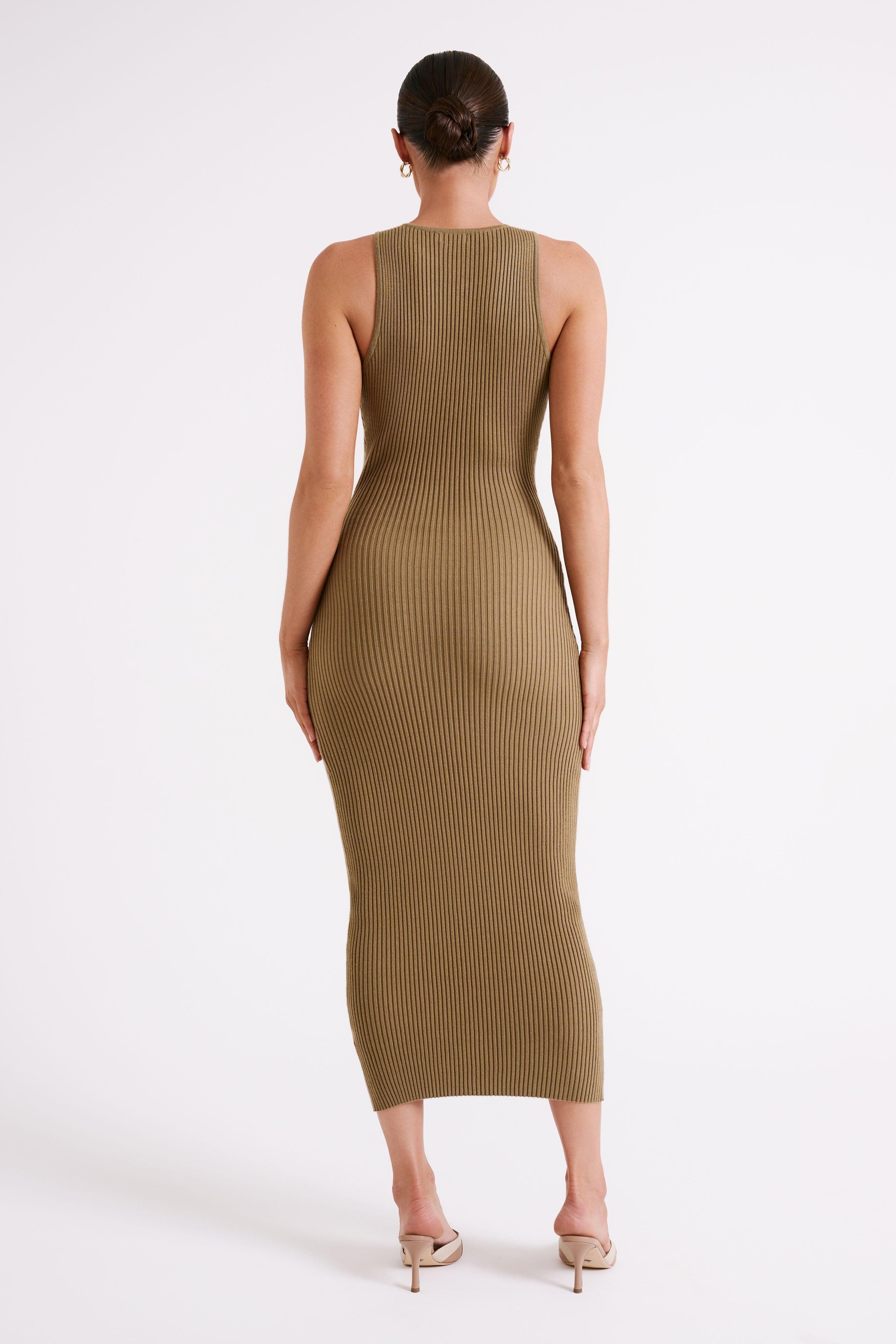 Sienna Knit Midi Dress - Olive Product Image