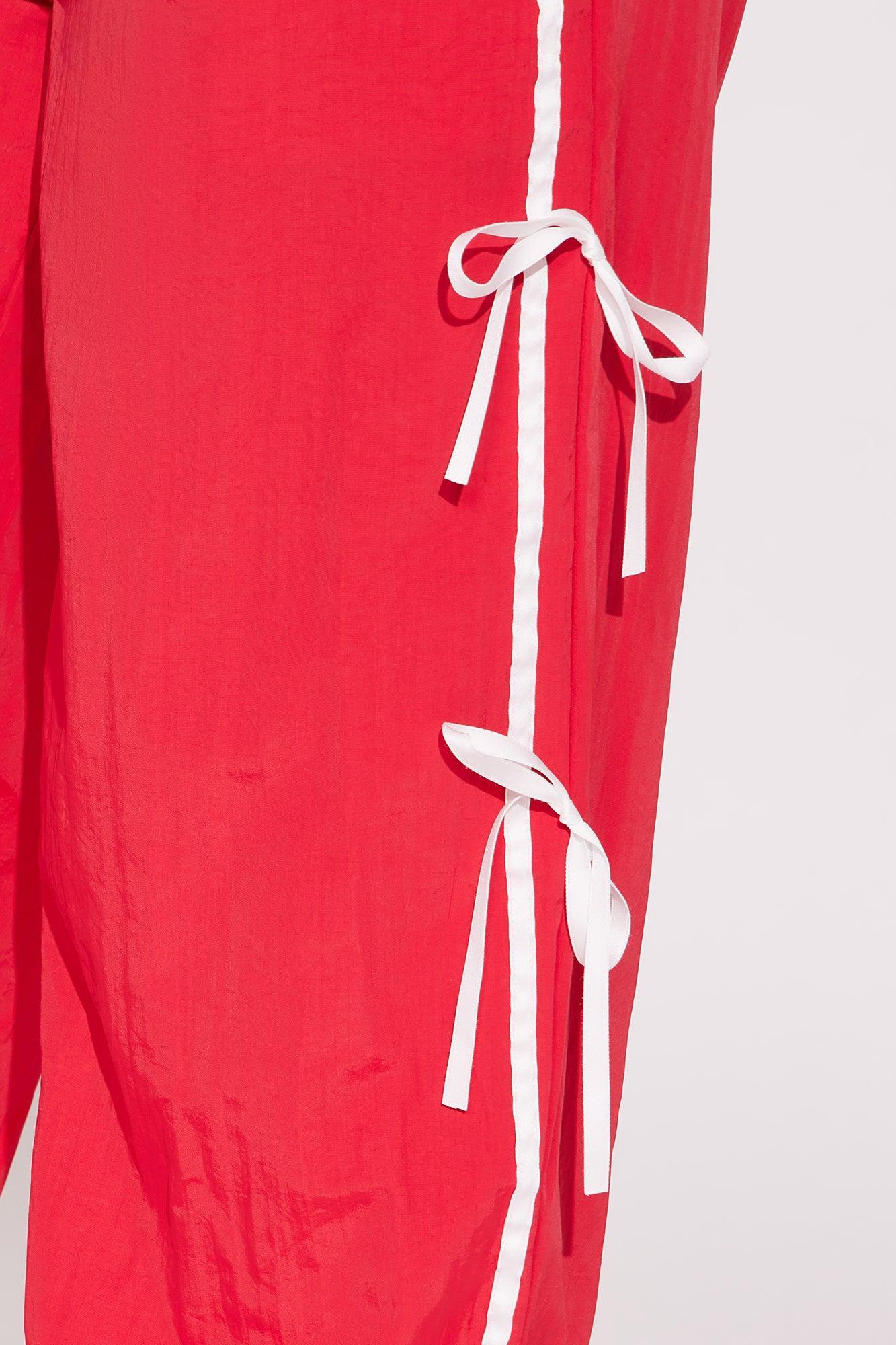 Cindy Windbreaker Track Pant - Red Product Image