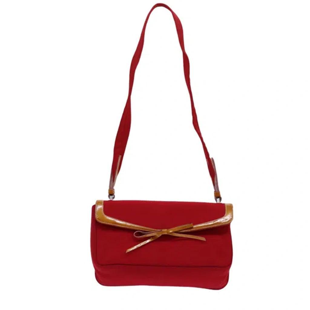 Canvas Shoulder Bag () In Red Product Image